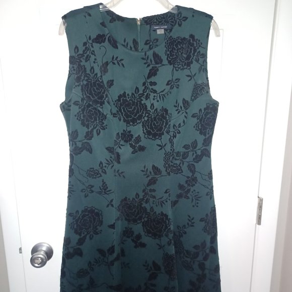 Tommy Hilfiger Velvet Floral Burnout A Line Cocktail Dress Size 14 - Picture 3 of 5